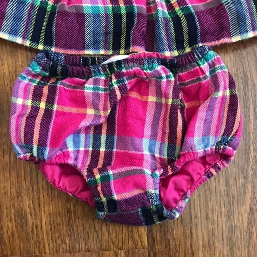 Ralph Lauren plaid holiday dress sz 9 mos